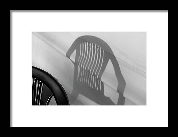Minimal Framed Print featuring the photograph Plastic Chair Shadow 3 by Prakash Ghai