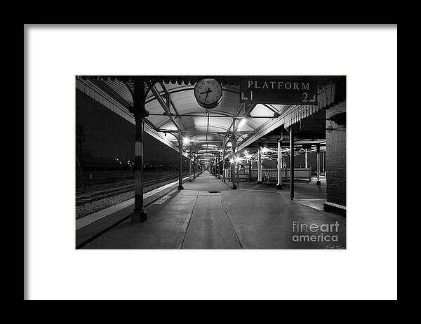Architecture Framed Print featuring the photograph Platform 1 by Linda Lees