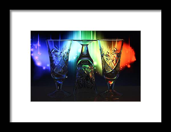 Glass Framed Print featuring the photograph Play of Glass and Colors by Natalia Otrakovskaya
