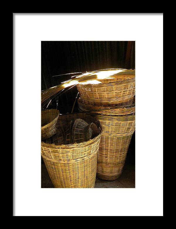 Basket Framed Print featuring the photograph Play On Light by Kim Bemis