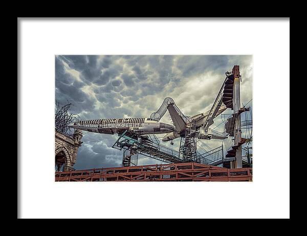 Abstract Framed Print featuring the photograph Aerial Playground by Robert FERD Frank