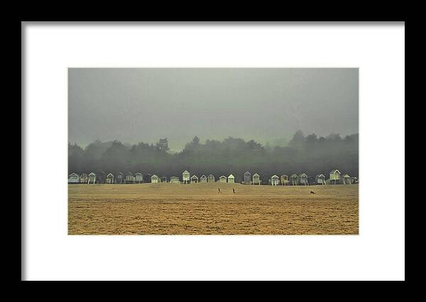 Wells Framed Print featuring the photograph Playing on the Foggy Beach by Nick Bywater
