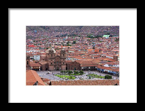 Peru Framed Print featuring the photograph Plaza de Armas, Cusco, Peru by Aidan Moran