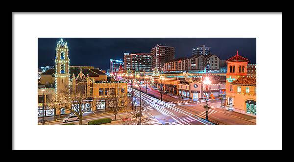 Plaza Lights Framed Print featuring the photograph Plaza Lights by Ryan Heffron