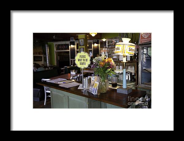Restaurant Framed Print featuring the photograph Please Wait To Be Seated by Madeline Ellis