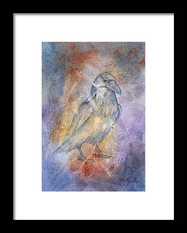 Cave Painting Framed Print featuring the painting Pleistocene Raven 1 by Marsha Karle