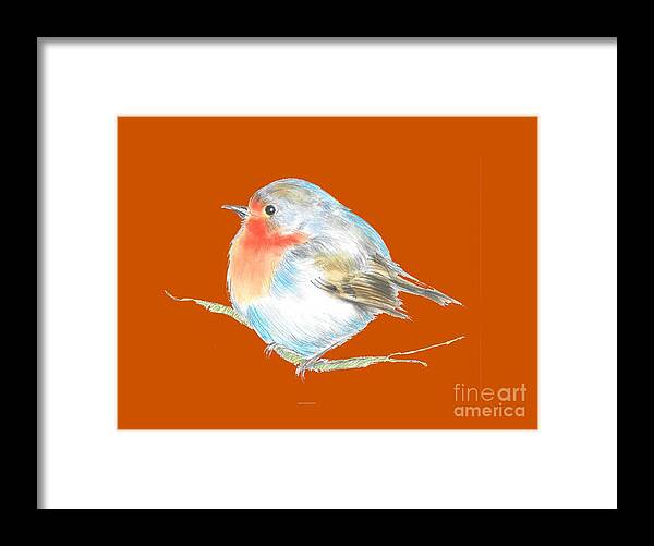 Birds Framed Print featuring the painting Plump is Good #1 by Herb Strobino
