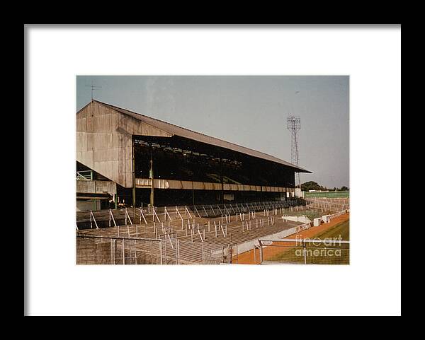  Framed Print featuring the photograph Plymouth Argyle - Home Park -Mayflower Stand 3 - 1970s by Legendary Football Grounds