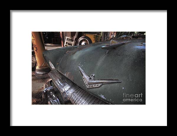 Plymouth Framed Print featuring the photograph Plymouth V8 by Arttography LLC