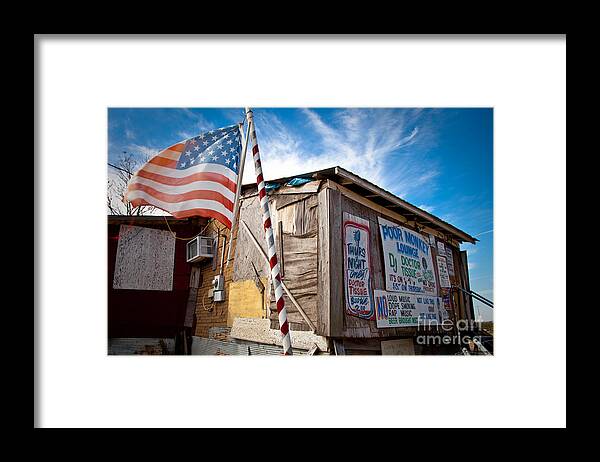 Po Monkey Framed Print featuring the photograph Po Monkeys Lounge Merigold Mississippi by T Lowry Wilson