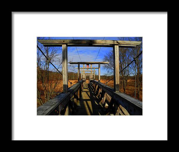 Pochuck Boardwalk Framed Print featuring the photograph Pochuck Boardwalk Bridge by Raymond Salani III
