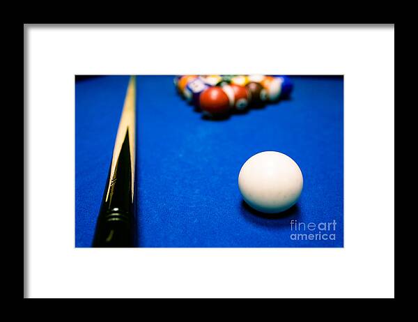 Pool Framed Print featuring the photograph 8 Ball Pool Table by Andy Myatt