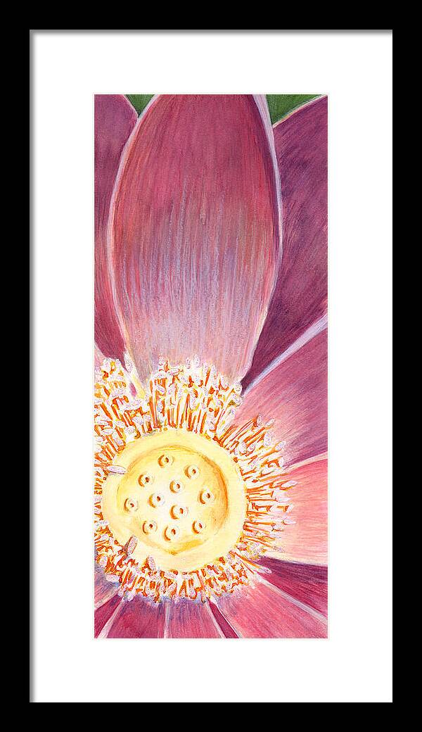 Pod Framed Print featuring the painting Pod Petals by Thomas Hamm