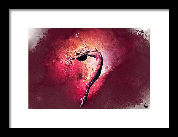  Framed Print featuring the digital art Poetry In Motion by Howard Barry