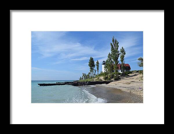 Point Framed Print featuring the photograph Point Betsie Lighthouse by Curtis Krusie