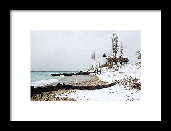 Point Betsie Framed Print featuring the photograph Point Betsie Lighthouse by Tammy Chesney