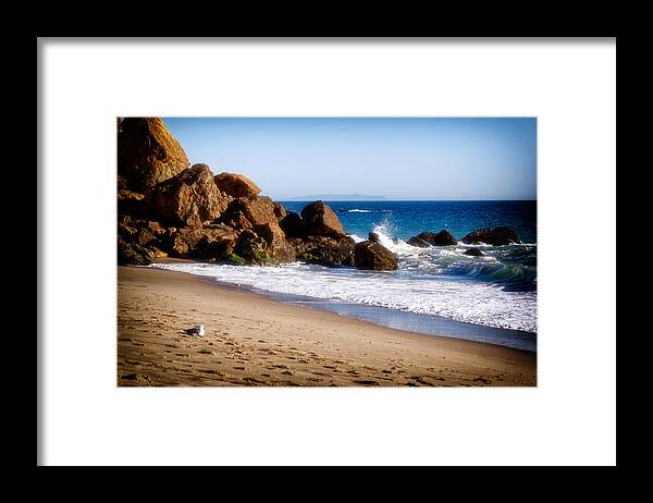 Point Dume Framed Print featuring the photograph Point Dume Malibu California by Adam Rainoff