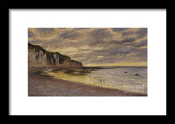 French Framed Print featuring the painting Pointe De Lailly, Maree Basse, 1882 by Claude Monet