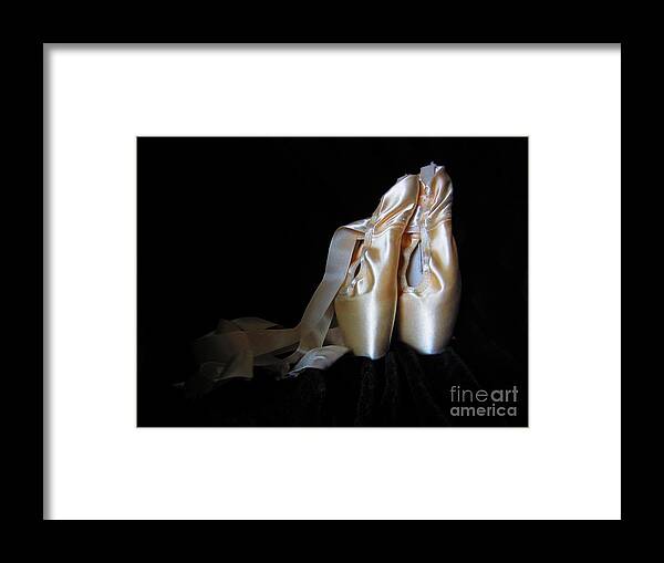 Pointe Shoes Framed Print featuring the photograph Pointe Shoes2 by Laurianna Taylor