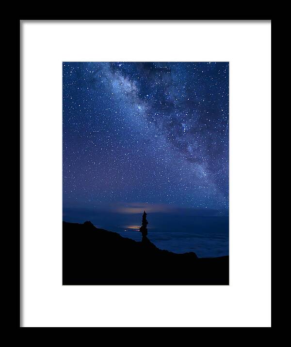 Milky Way Framed Print featuring the photograph Pointing to the Heavens by Susan Rissi Tregoning