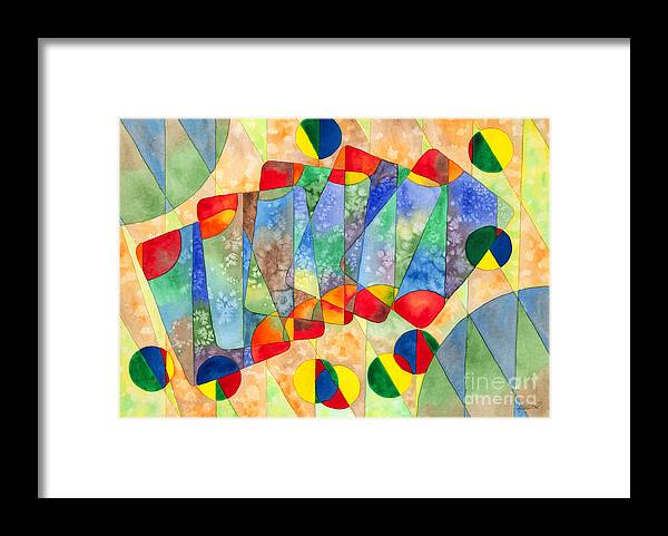 Artoffoxvox Framed Print featuring the painting Poker Abstract Watercolor by Kristen Fox