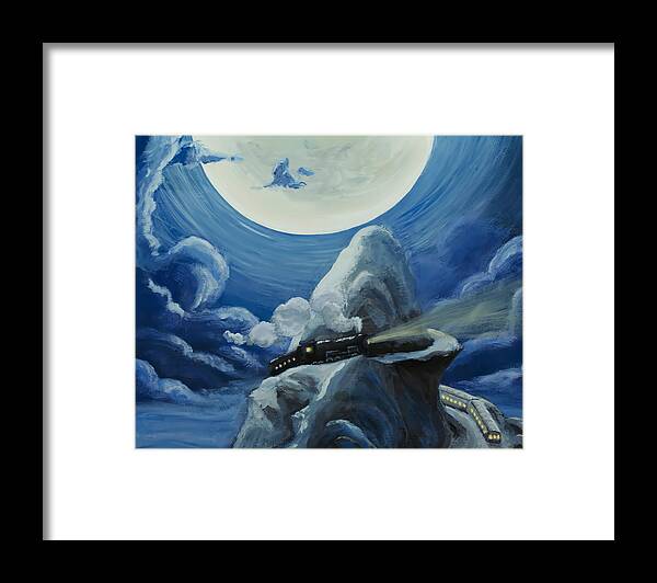 Polar Express Framed Print featuring the painting Polar Express by Brian Nunes