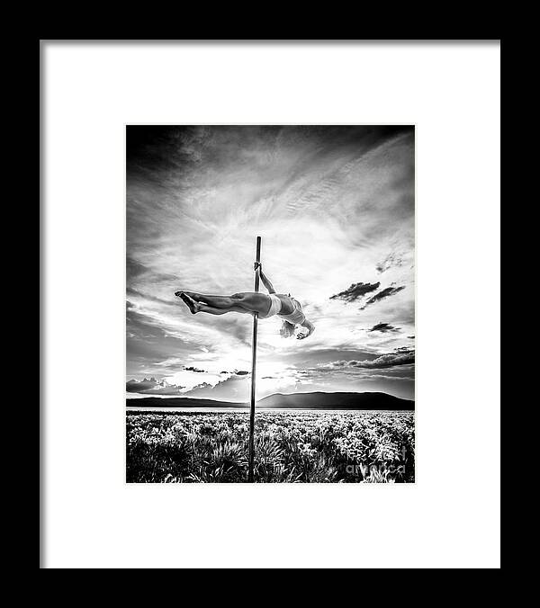 Location Framed Print featuring the photograph Pole Dance HDR at sunset by Scott Sawyer
