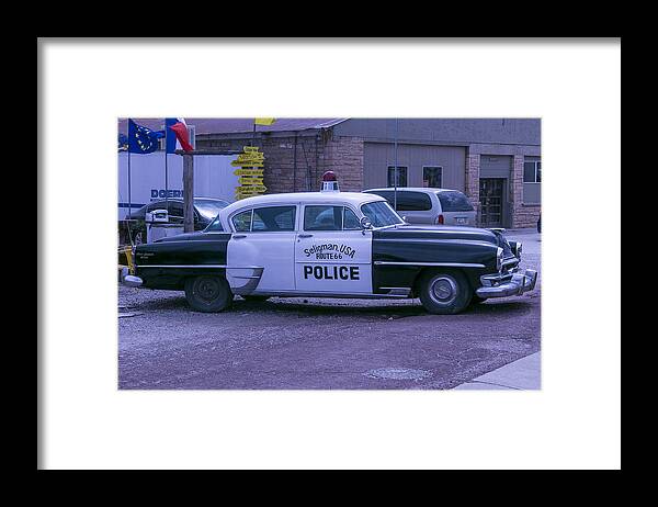 Police Car Seligman Azorina Framed Print featuring the photograph Police Car Seligman Azorina by Garry Gay