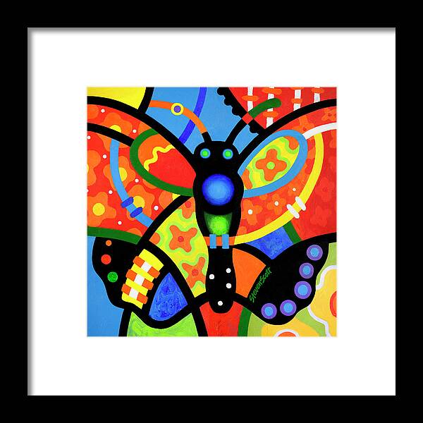 Butterfly Framed Print featuring the painting Kaleidoscope Butterfly #1 by Steven Scott
