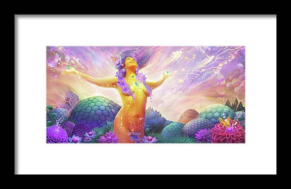 Pollen Framed Print featuring the digital art Pollenectar by George Atherton