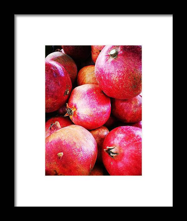 Food And Beverage Framed Print featuring the photograph Pomegranate by Jarek Filipowicz