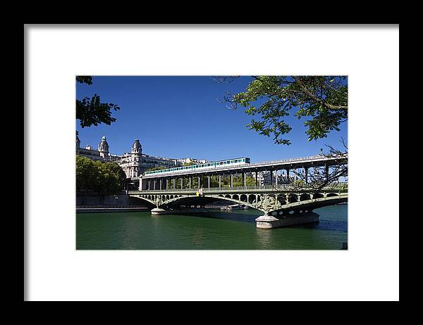 Pont De Bir Hakeim Framed Print featuring the photograph Pont de Bir Hakeim Paris by Sally Weigand
