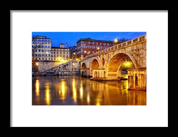 Ponte Sisto Framed Print featuring the photograph Ponte Sisto by Fabrizio Troiani