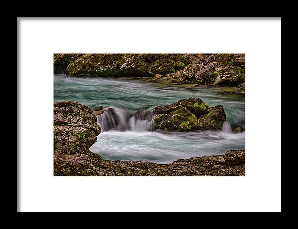 Slovenia Framed Print featuring the photograph Pool in the River by Stuart Litoff