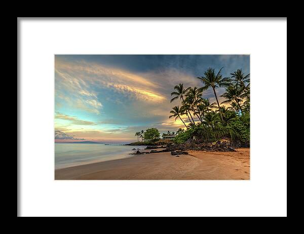Poolenalena Beach Framed Print featuring the photograph Po'olenalena Beach Sunrise by Pierre Leclerc Photography