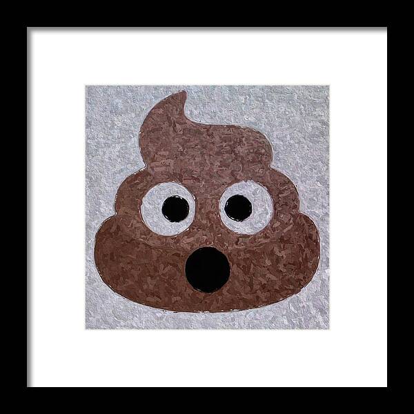 Emoji Framed Print featuring the photograph #poop #Emoji by Modern Art