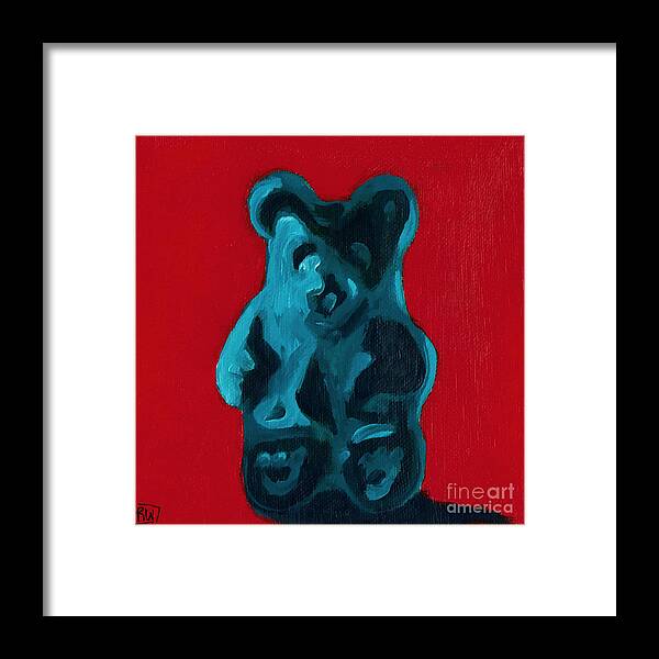 Gummybear Framed Print featuring the painting Pop Art Gummy Bear by Robin Wiesneth