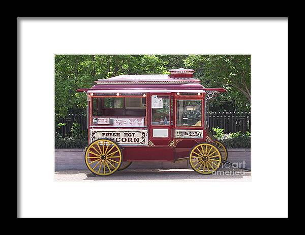 Popcorn Framed Print featuring the photograph Popcorn Wagon by Thomas Marchessault