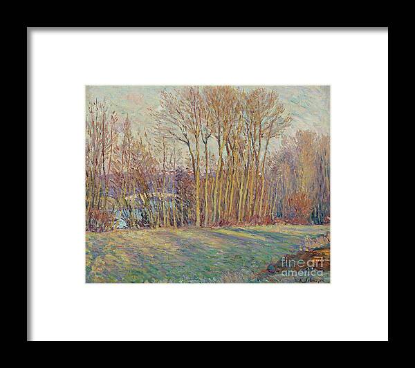 Henri Lebasque Framed Print featuring the painting Poplars in Autumn near Chalifert by MotionAge Designs