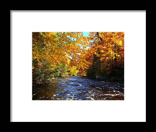 Autumn Framed Print featuring the photograph Popple River by Brook Burling