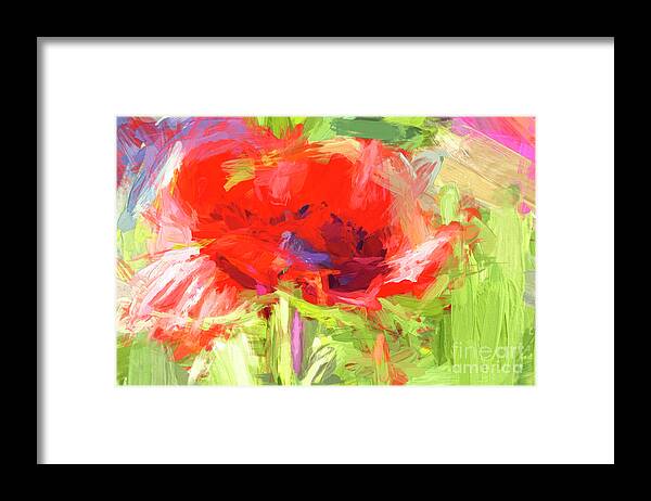 Poppy Framed Print featuring the photograph Poppy Abstract Photo Art by Sharon Talson
