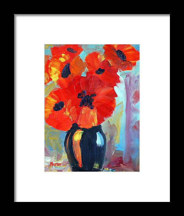 Poppy Framed Print featuring the painting Poppy by Phil Burton