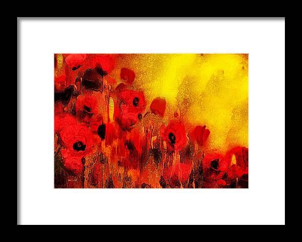 Flowers Framed Print featuring the painting Poppy reverie by Valerie Anne Kelly