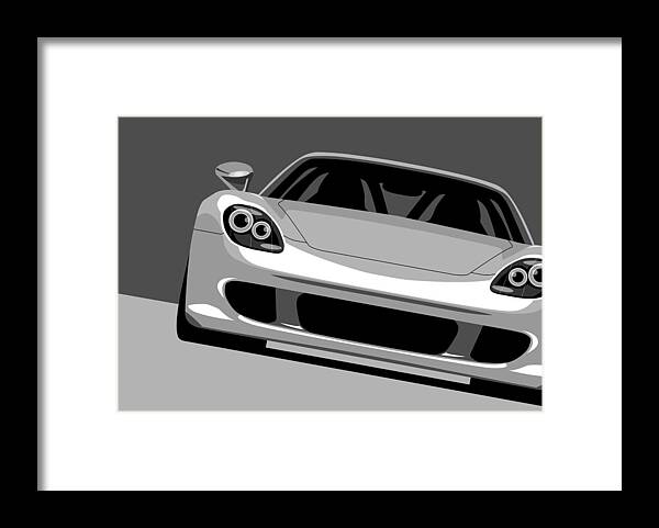 Porsche Carrera Gt Framed Print featuring the digital art Porsche Carrera GT by Michael Tompsett