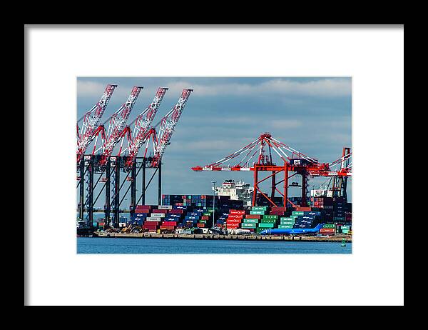 New Jersey Framed Print featuring the photograph Port Newark Container Terminal by Steven Richman