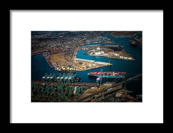 Michael Setiabudi Framed Print featuring the photograph Port of Los Angeles L1 by Michelle Saraswati