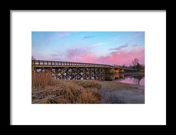 Port Republic Framed Print featuring the photograph Port Republic Nacote Creek Bridge by Kristia Adams
