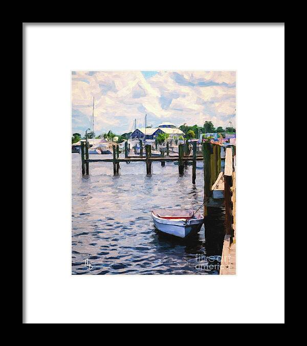 Port Salerno Framed Print featuring the painting Port Salerno by Tammy Lee Bradley