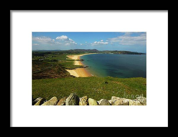 Blue Flag Beach Framed Print featuring the photograph Portsalon Donegal Ireland by Eddie Barron