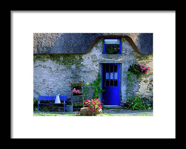 Blue Framed Print featuring the photograph Porte Bleue by John Galbo